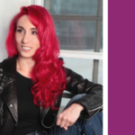 Danielle against a purple background
