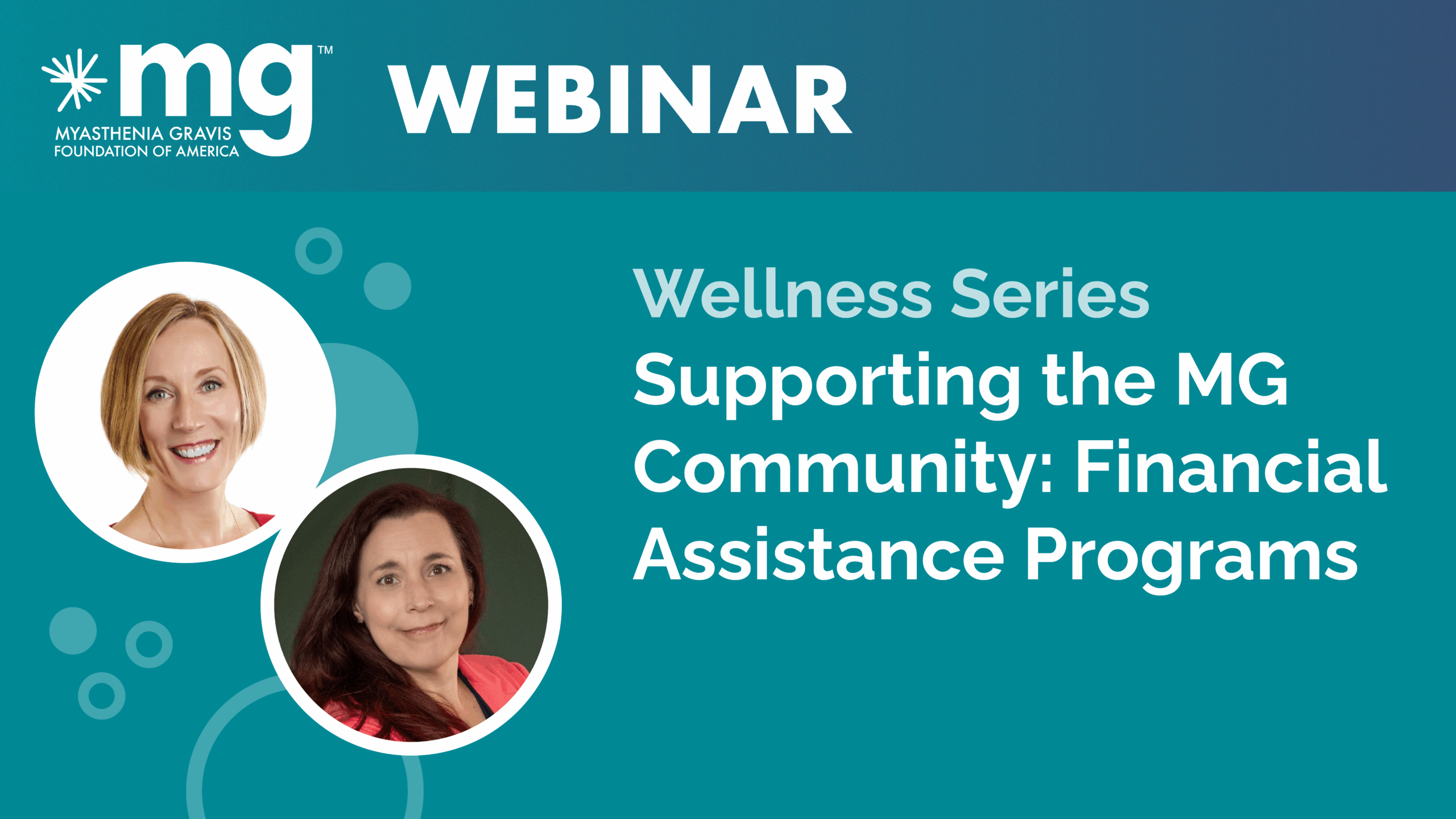 Webinar: Supporting the MG Community -  Financial Assistance Programs