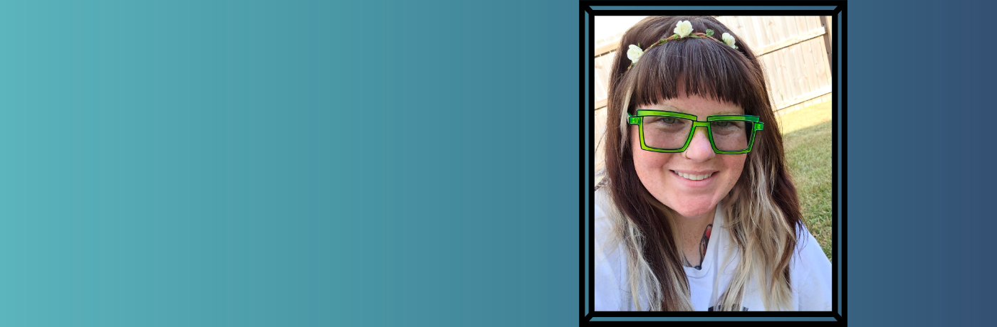 Victoria against a teal gradient background