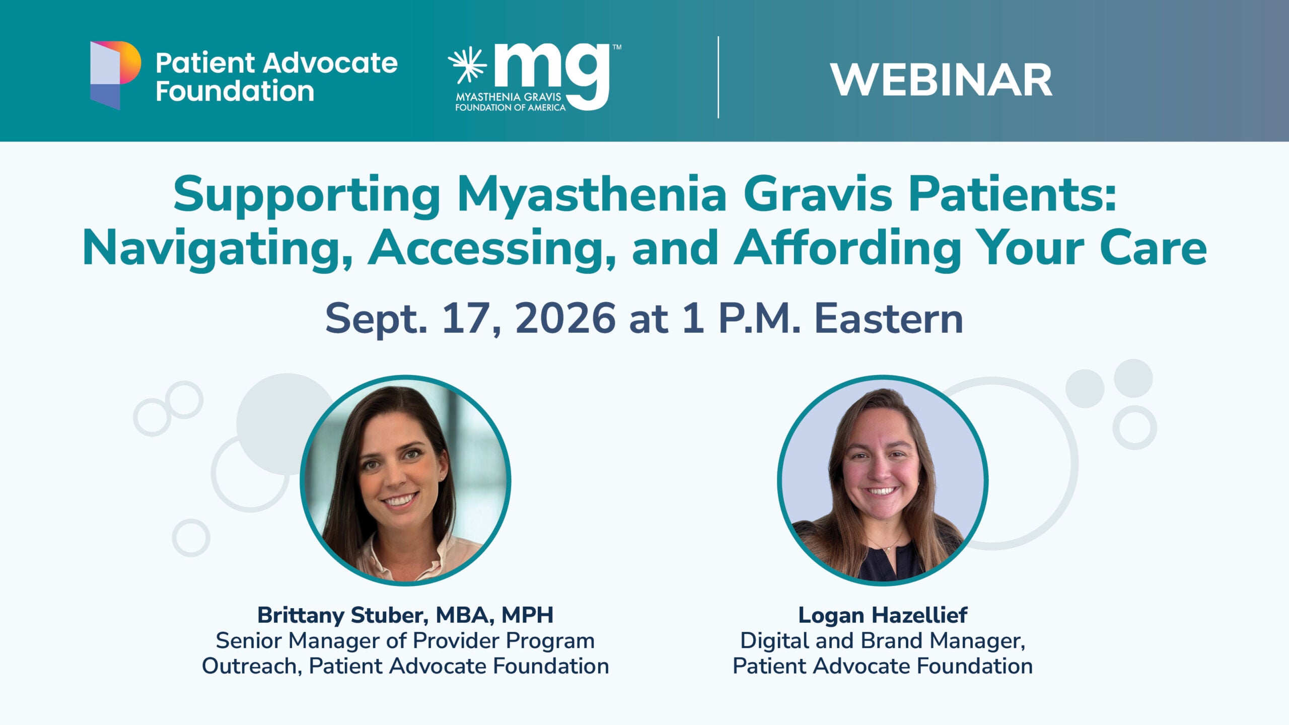 WEBINAR: Supporting Myasthenia Gravis Patients: Navigating, Accessing, and Affording Your Care