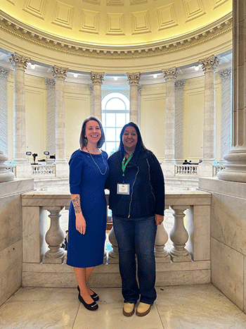 Drea, another Rare Advocate volunteer who lives with MG, joined several events on the Hill to represent those with myasthenia and myasthenic syndromes. Drea, another Rare Advocate volunteer who lives with MG, joined several events on the Hill to represent those with myasthenia and myasthenic syndromes.